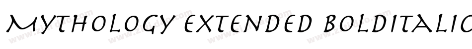 Mythology Extended BoldItalic字体转换